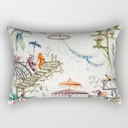 Enchanted Forest Chinoiserie Rectangular Pillow