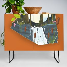 St Lawrence New York Travel poster Credenza