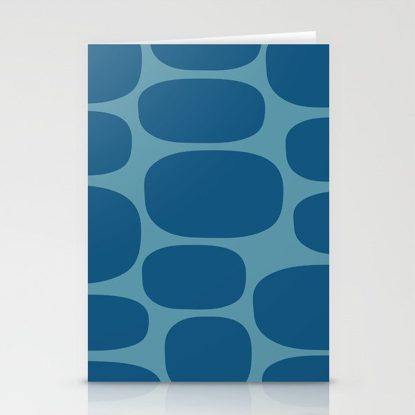 Modernist Spots 255 Blue On Blue Stationery Cards