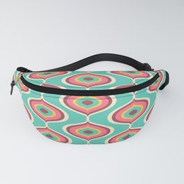 Ogee Lava Lamp Pattern - Turquoise and Pink Fanny Pack
