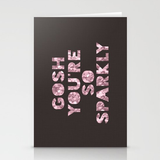 Gosh, Sparkly Stationery Cards