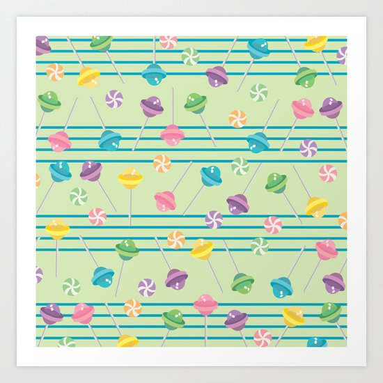 Lollipop Fever Art Print