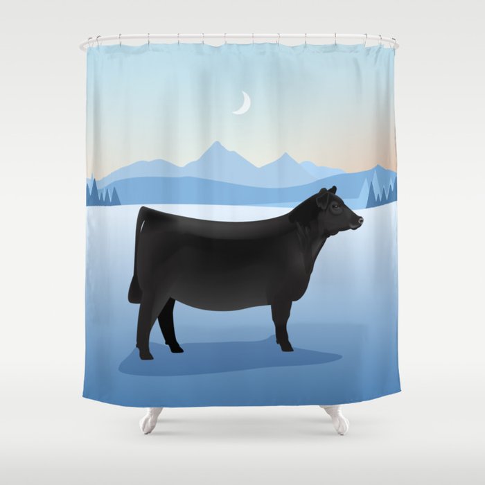 Angus Winter Shower Curtain