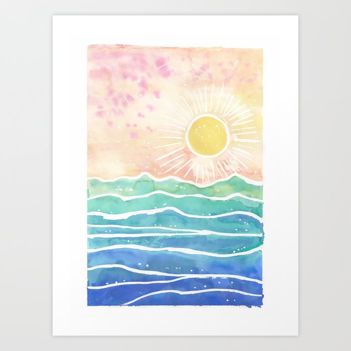 Sun and sea Art Print
