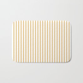 Marigold Yellow Pinstripe on White Badematte | Graphicdesign, Stripes, Stripe, Pinstriped, Tiny, Pinstripe, Contrasting, White, Pattern, Marigold 