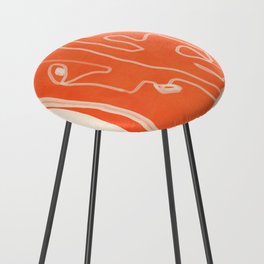 Abstract Loose Line 4 Counter Stool