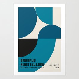 Bauhaus Exhibition 1923 in Blue Art Print