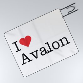 I Heart Avalon, NJ Picnic Blanket