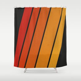 Retro 70s Stripes Shower Curtain