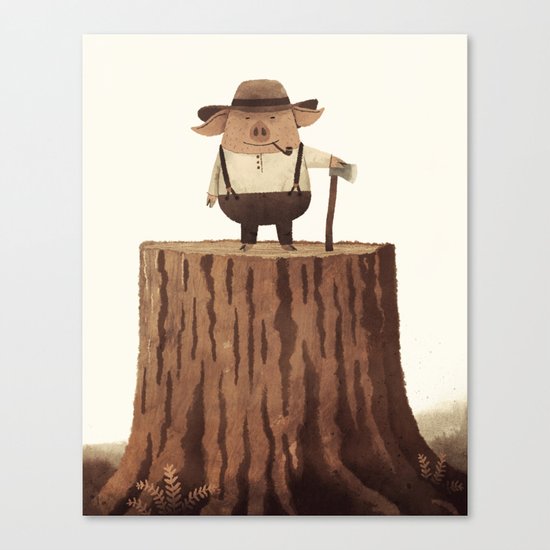 Lumberpig Canvas Print