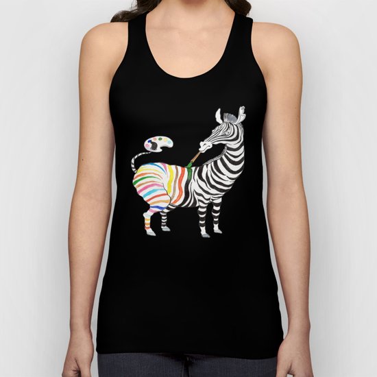 Zebra Unisex Tank Top