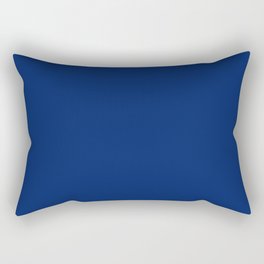 Dark Sapphire Blue Solid Color Popular Hues Patternless Shades of Blue Collection - Hex #082567 Rectangular Pillow