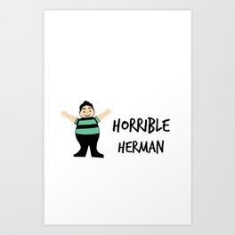 horrible herman logo  Art Print