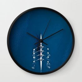 Classic Blue Teamwork | Aerial Print Wall Clock