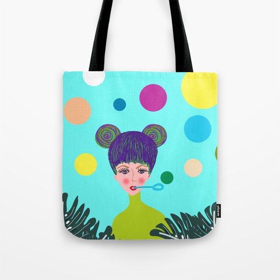 Playful girl Tote Bag