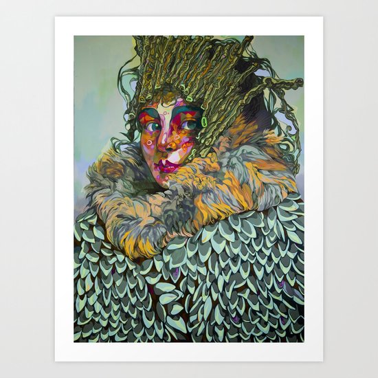 olive the forest sprite Art Print