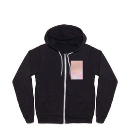 Rose gold glitter ombre pastel pink iridescent holographic Zip Hoodie