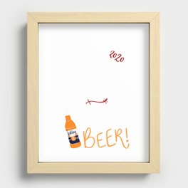 Hand me a beer! (White) Recessed Framed Print