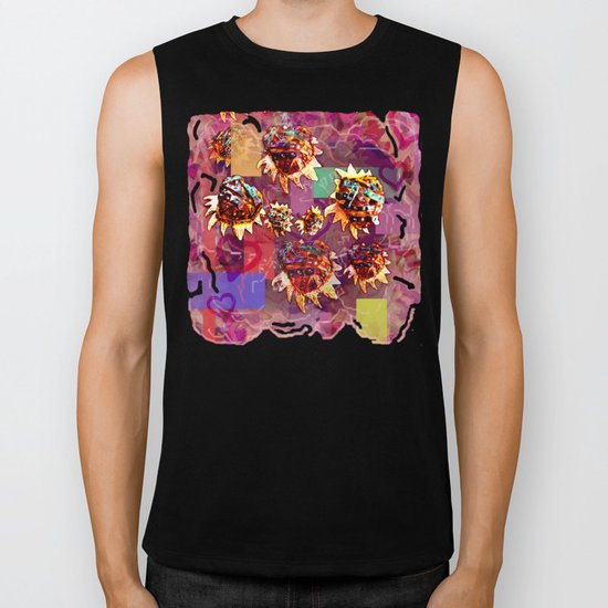Milagros Heart Falling Biker Tank
