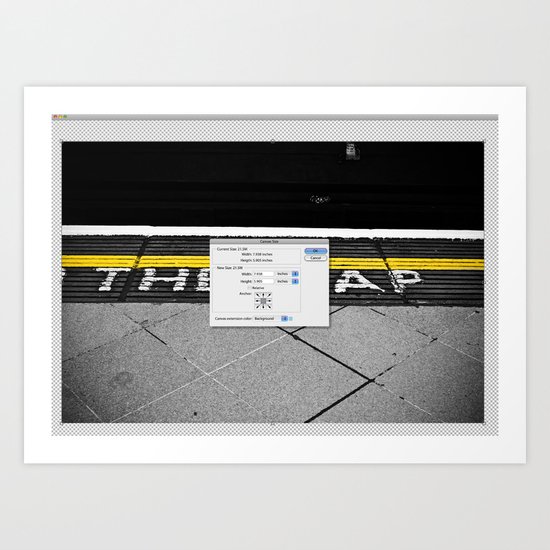 Mind the gap Art Print