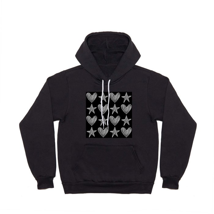 White Star And Heart Lover Hoody
