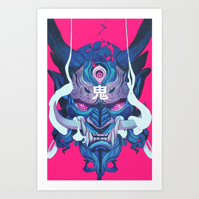 Oni Mask 01 Art Print