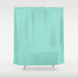 Light Aqua Green Solid Color Pantone Beach Glass 13-5412 TCX Shades of Blue-green Hues Shower Curtain
