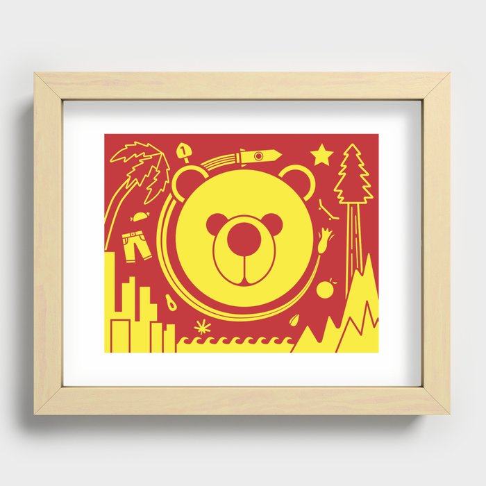 Golden Grizzly (CA) Recessed Framed Print