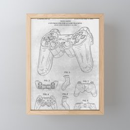 PS Game controller Framed Mini Art Print