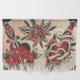 hearts and daggers Wall Hanging