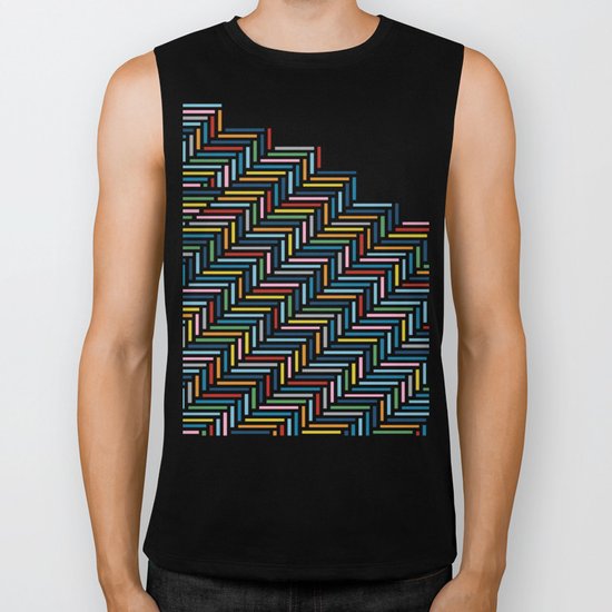 Herringbone Color Part Biker Tank