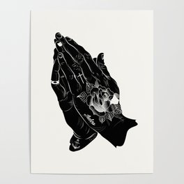 praying hands tattoo Poster