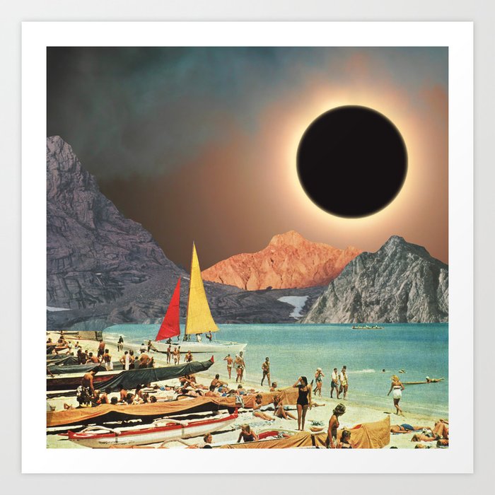Eclipse Beach Art Print