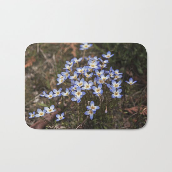 Wild Flowers Bluets Bath Mat