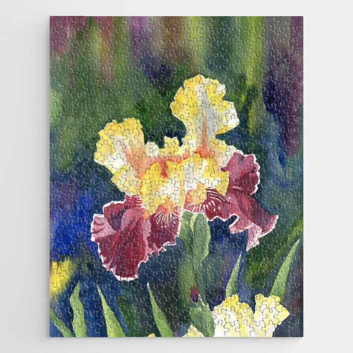 Iris Watercolor 2 Jigsaw Puzzle