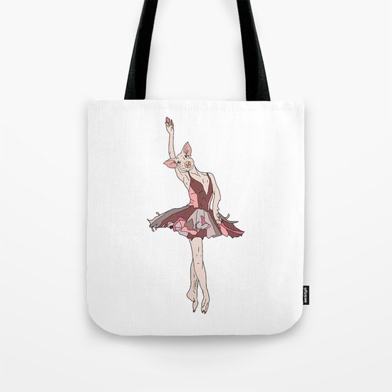 Pig Ballerina Tutu Tote Bag