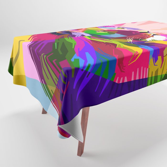 Lion Prismatic Pop Art Tablecloth