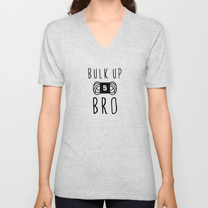 bulk up bro funny yarn knit crochet V Neck T Shirt by Hello Happy
