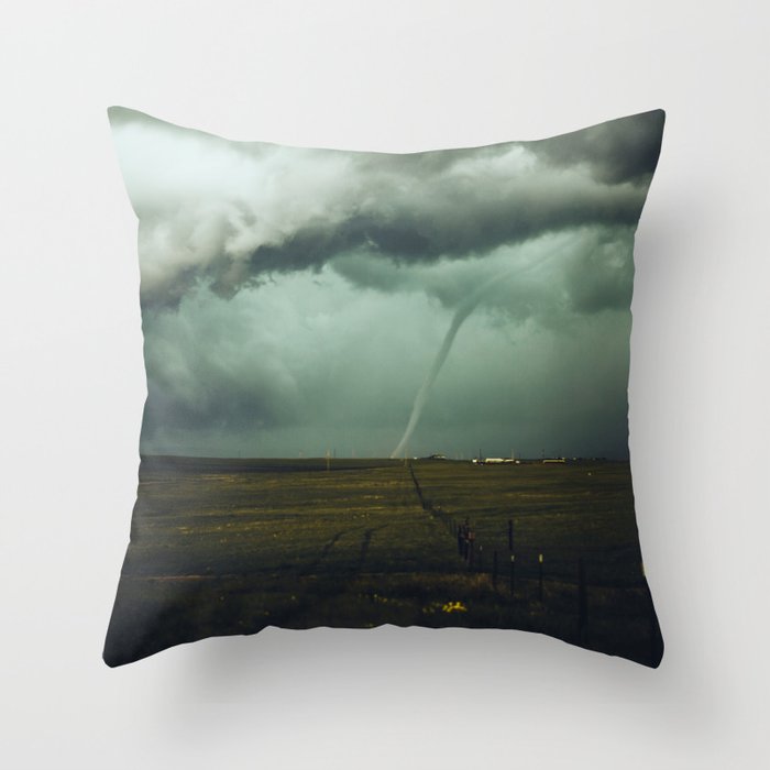 Tornado Alley (Color) Throw Pillow