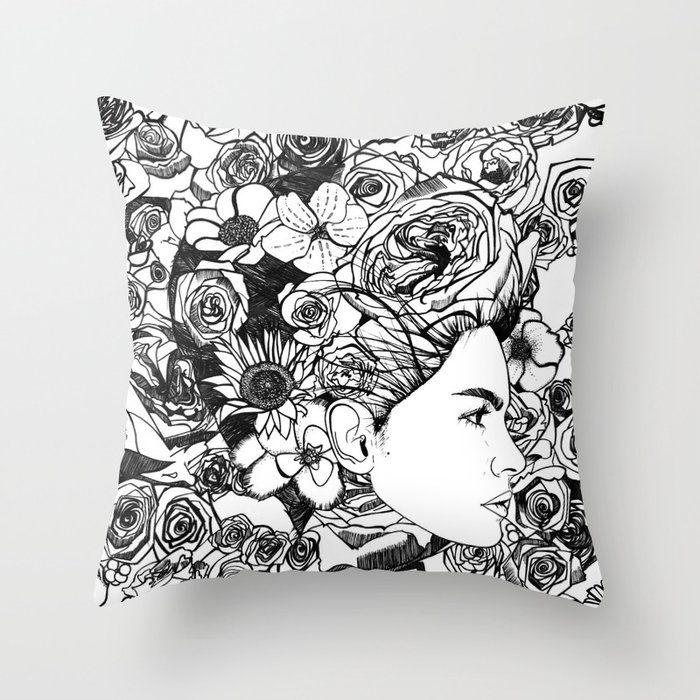 PHOENIX AND THE FLOWER GIRL "REFLECTION" SINGLE PRINT Throw Pillow