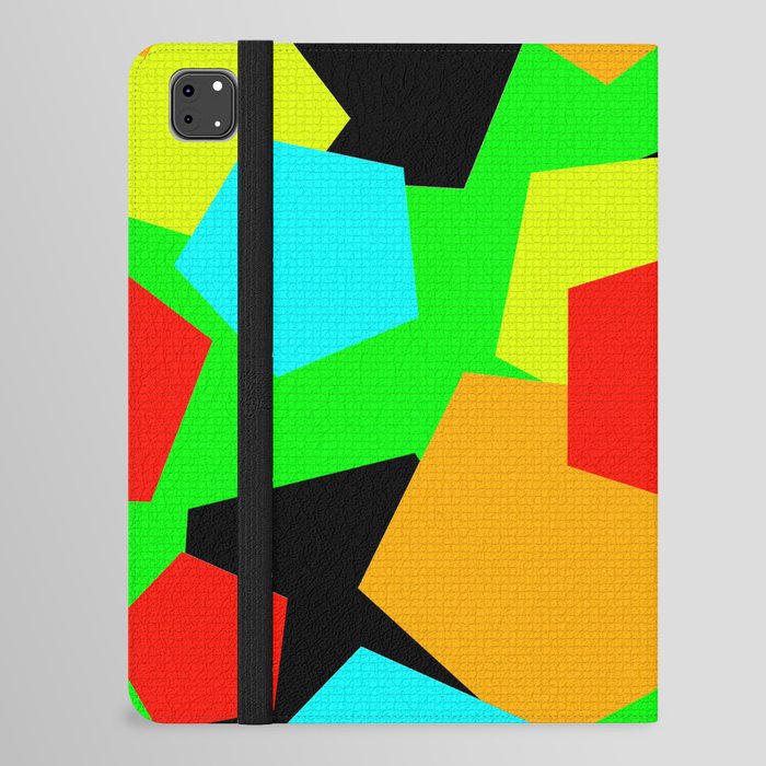 Neon Modern Abstract Colorful Shapes Collection iPad Folio Case