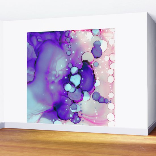 Becoming Abstract Painting In Amethyst Rose Wall Mural By