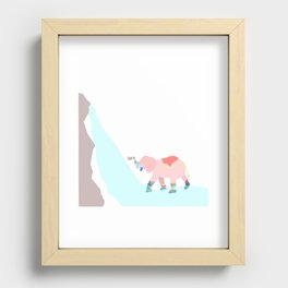 elephant shower Recessed Framed Print