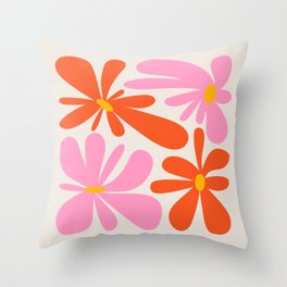 Bloom: Peach Matisse Color Series 04 Throw Pillow
