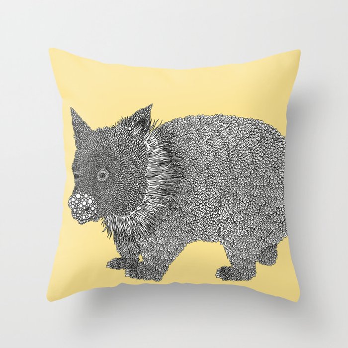 Little Wombat Throw Pillow