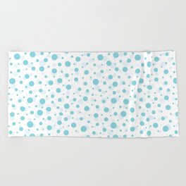Blue Polka dots design Beach Towel