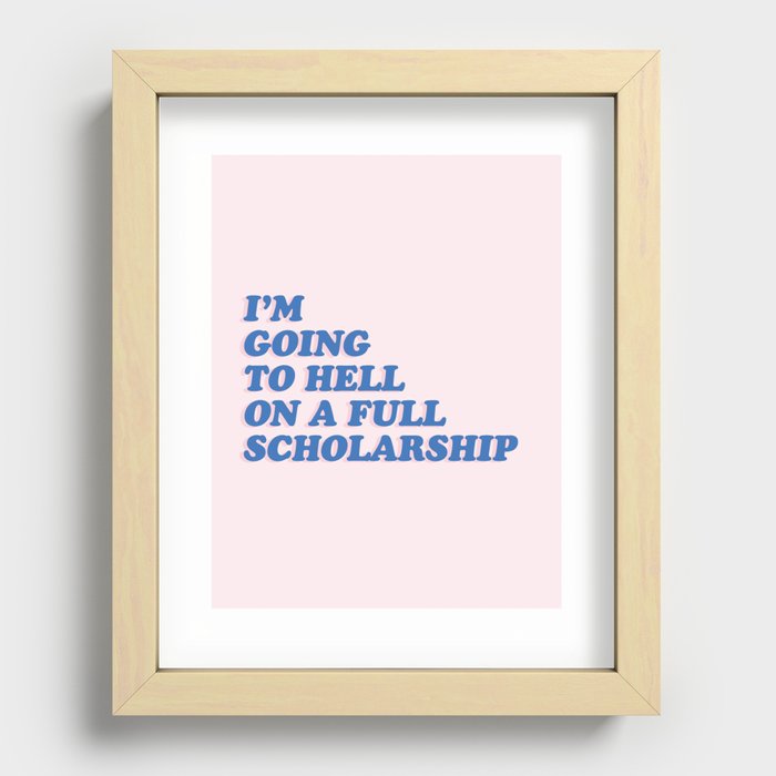 full scholarship Recessed Framed Print