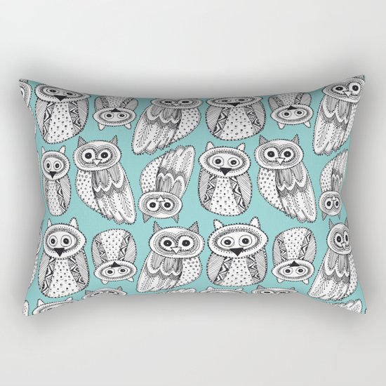 Hand dravn Cute Owl Rectangular Pillow