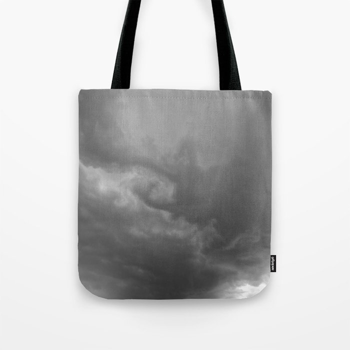 Before the Lightening in Black and White Tote Bag