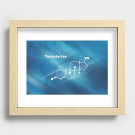 Testosterone Hormone Structural chemical formula Recessed Framed Print